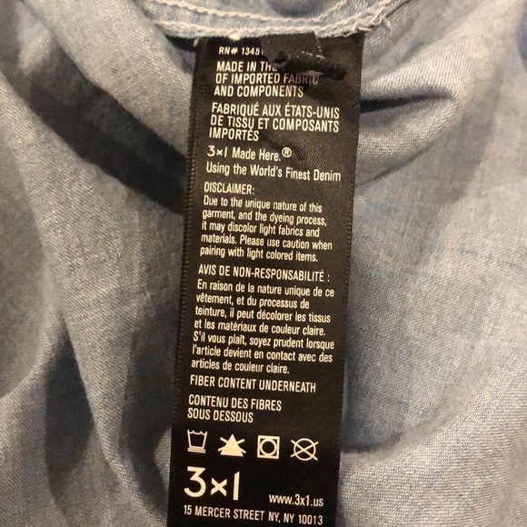 3x1 Mandarin Collar Shirt in Corfu XS - Picture 5 of 7